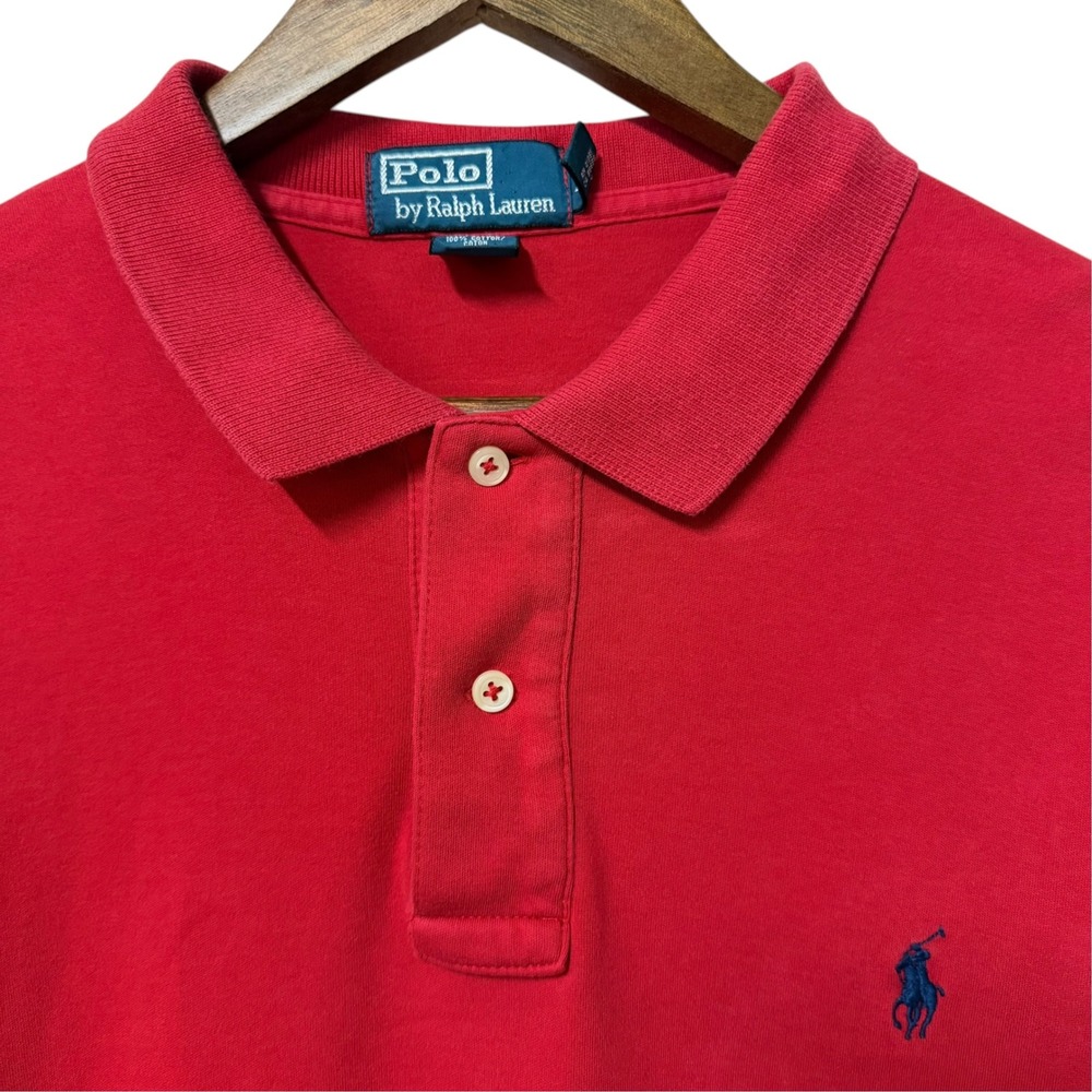 Polo Ralph Lauren Polo Shirt Mens XL Classic Fit Red Short Sleeve Pique Pony